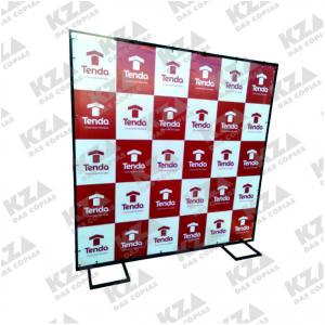 Backdrop em lona com metalon Lona 280g 200x200cm 4x0 Brilho ou Fosco (Conforme disponibilidade em estoque) Reforço e Ilhós 